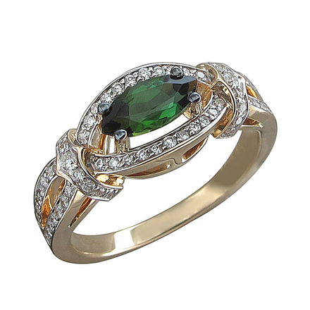 Кольцо с бриллиантами  из желтого золота JA-K-637988-6