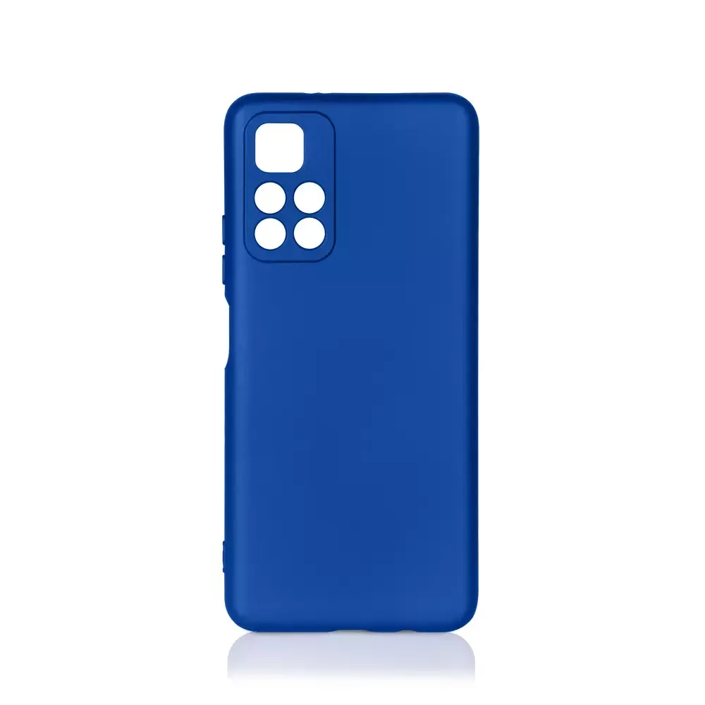 Силиконовый чехол с микрофиброй для Pococ M4 Pro 5G DF poOriginal-05 blue