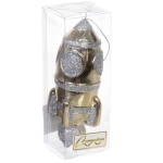 Елочная игрушка «Новогодняя ракета» 12*5*5 см, золото