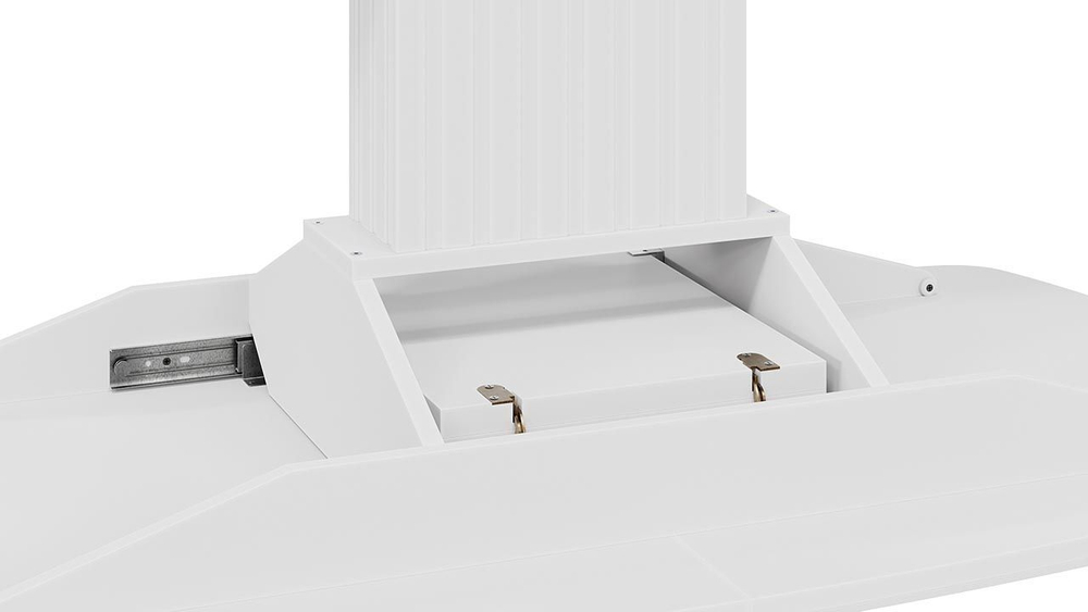 Стол кухонный обеденный раздвижной Белый глянец/Стекло глянцевое белое 130(162)х80х75 см