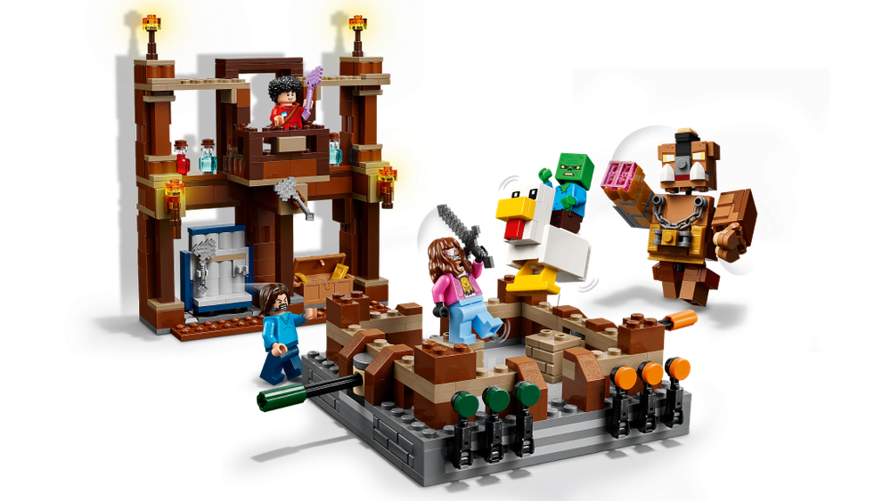 LEGO Minecraft 21272 «Боевой ринг в лесном особняке» — арена для битв мобов