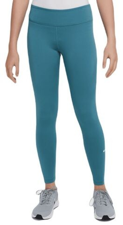 Штаны для девочки теннисные Nike Dri-Fit One Legging - mineral teal/white