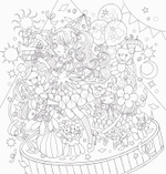 Romantic Gothic. Coloring book