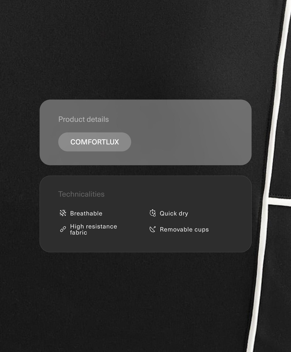 Oysho Топ Comfortlux, черный