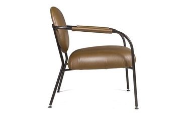 Лаунж кресло EGO, искусственная кожа цвет темно-коричневый