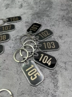 Номерки на ключи металл