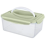 Контейнер для продуктов 2,5л прямоугольный с ручкой «SMART LOCK» зеленый