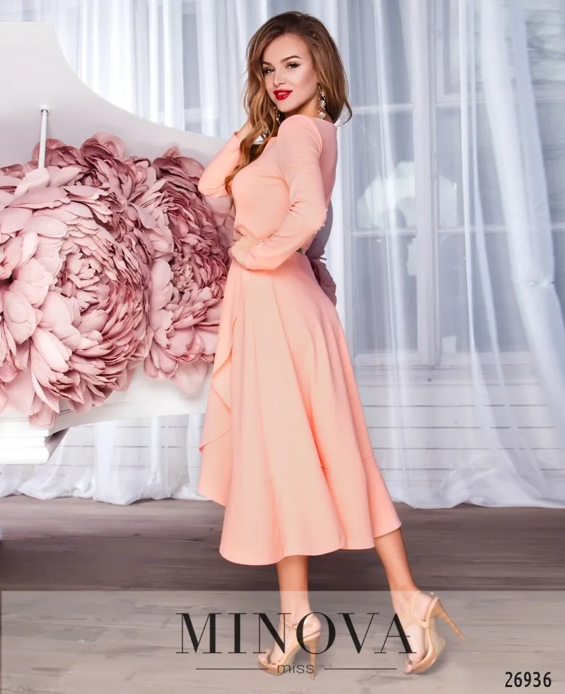 Платье 3107-1-пудра Minova