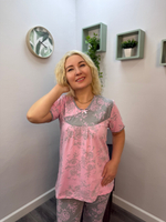 Пижама женская "54 К.П" бриджи (Нонна)