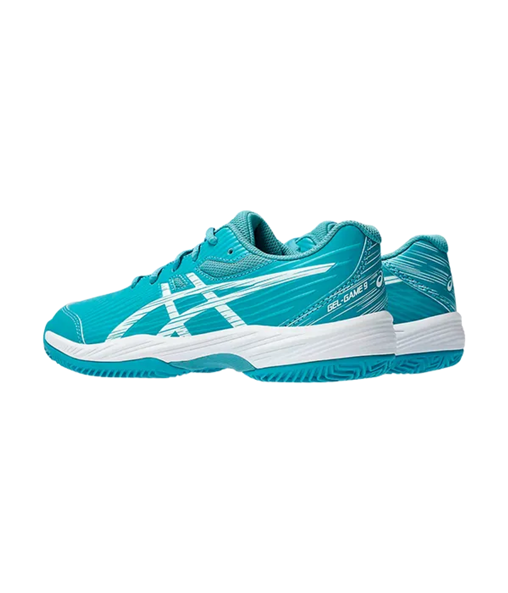 Asics Gel-Game 9 GS Clay-OC Детские кроссовки Серый Синий-Белый