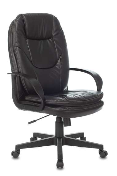 Кресло руководителя Бюрократ CH-868LT черный эко.кожа крестов. пластик