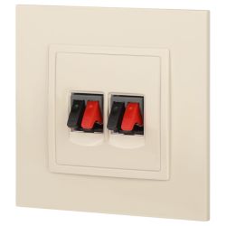 Розетка ЭРА Elegance 14-3112-02 аудио двойная IP20 слоновая кость