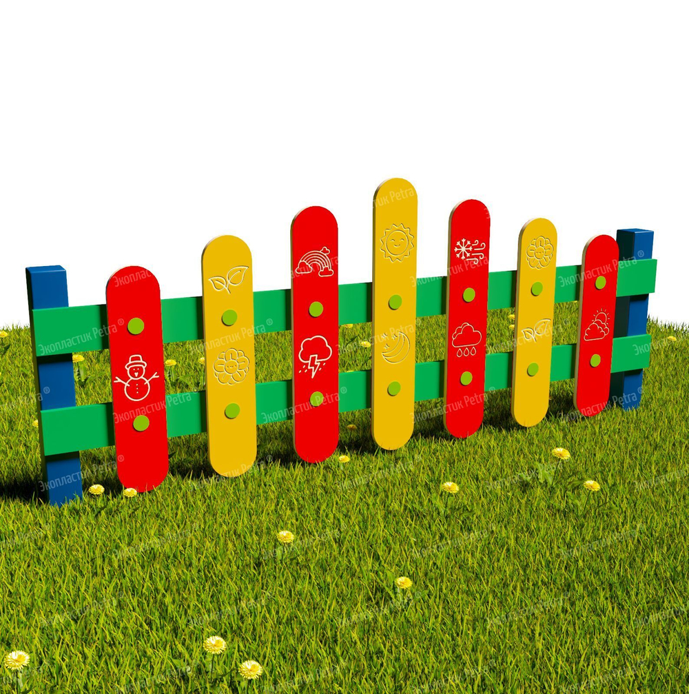 Забор уличный из экопластика 3, секция 1490х600 мм