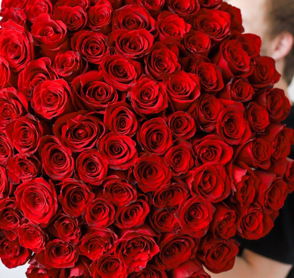 Букет из 101 красной розы Premium