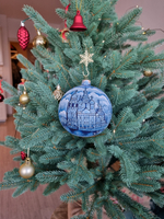 Шар стеклянный "Спас на крови",  ручная роспись