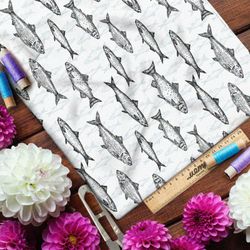 Ткань дюспо рыбы на бежевом фоне