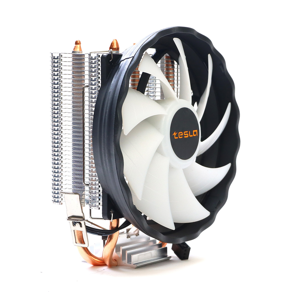 Кулер для CPU TESLA 920RGB, 1х120мм, 1600rpm, 3-pin, Al+Cu, серебристый-черный-белый/FRGB, 47CFM, 23дБ, 2-PIPE(прямой контакт), TDP 135Вт, INTEL 1700/1200/115x/775/1366, AMD AM5/AM4/AM3(+)/AM2(+)/FM2(+)/FM1/754/940/939 (TSL-920-RGB)