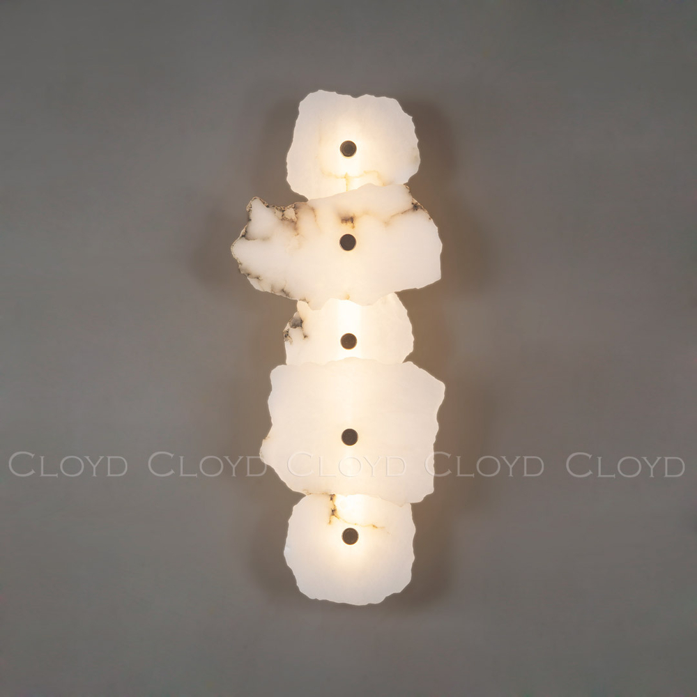 Бра Cloyd KNOSS W1 / выс. 51 см - алебастр - латунь (арт.20270)