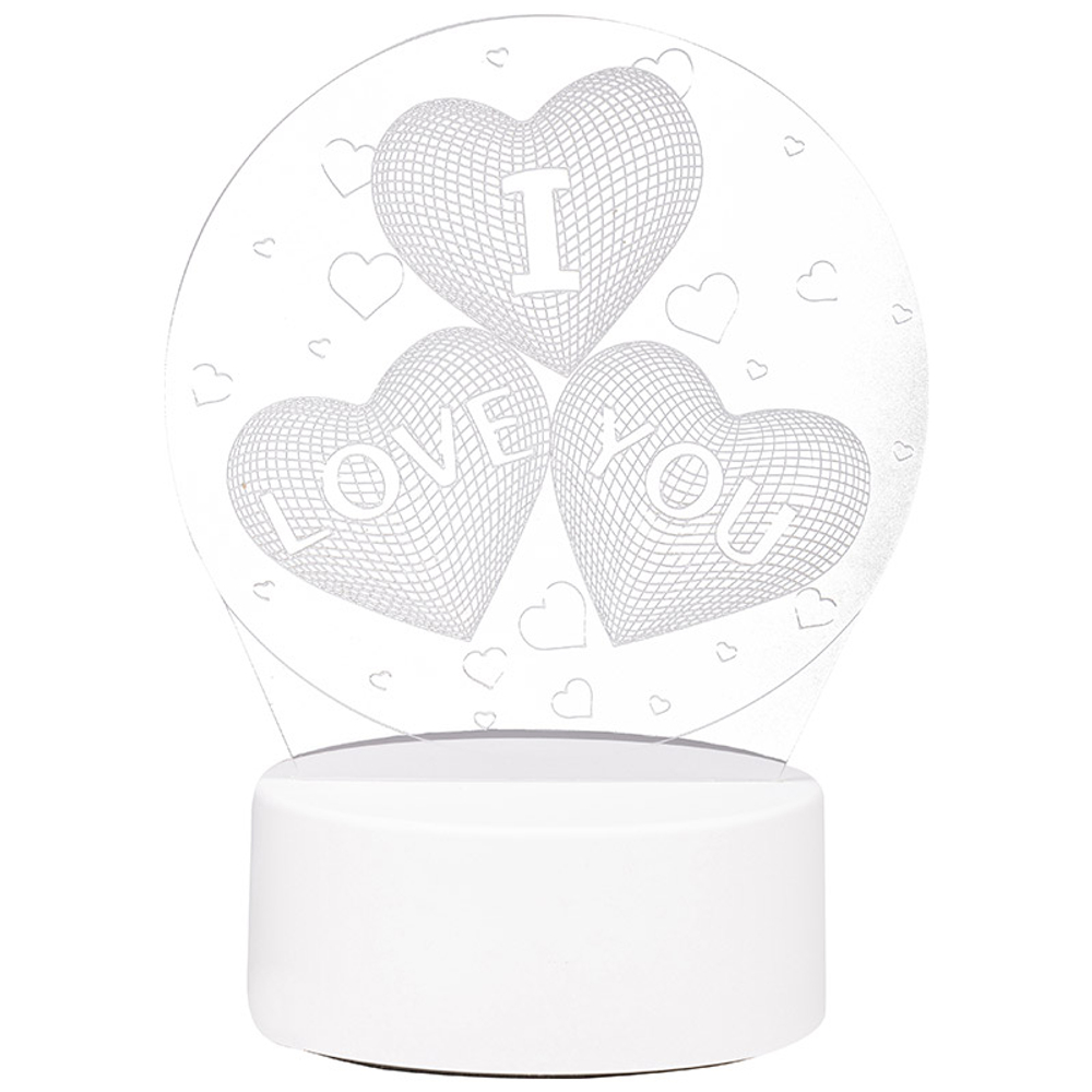 Светильник неоновый Energy EN-NL 22 3D Три сердца (106253)