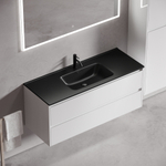 Тумба подвесная под раковину Sancos Libra, белый глянец 1190х450х500 мм