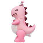 Шар Фольгированный Динозавр розовый в колпаке (Розовый)
