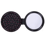 Расческа для волос массажная "2 в 1", 6,5 см с зеркалом, компактная цвета АССОРТИ, MONTE VITA (МОНТЕ ВИТА), 457425