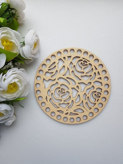 Круг резной Розы 15 см
