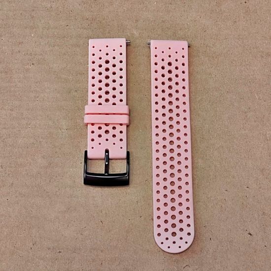 Силиконовый дышащий ремешок Suunto 24 mm для 9 / 9 Baro / 7 / D5 / Spartan Sport быстросъемный (Athletic 1) короткий (Розовый)