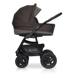 Коляска  ALFA (3 в 1) (RIKO BASIC) 10 коричневый-капучино