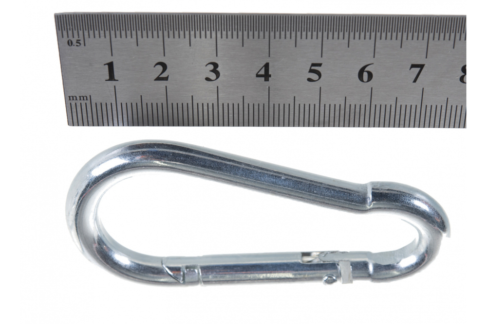 КАРАБИН УСИЛ. DIN5299C  8ММ (БЕЛЫЙ ЦИНК 1 ШТ)