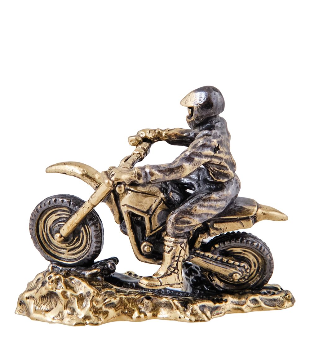 Народные промыслы AM-3924 Фигурка «Мотоциклист Питбайк кросс» (латунь)