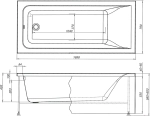 Акриловая ванна Aquanet Bright 170x75 (с каркасом)