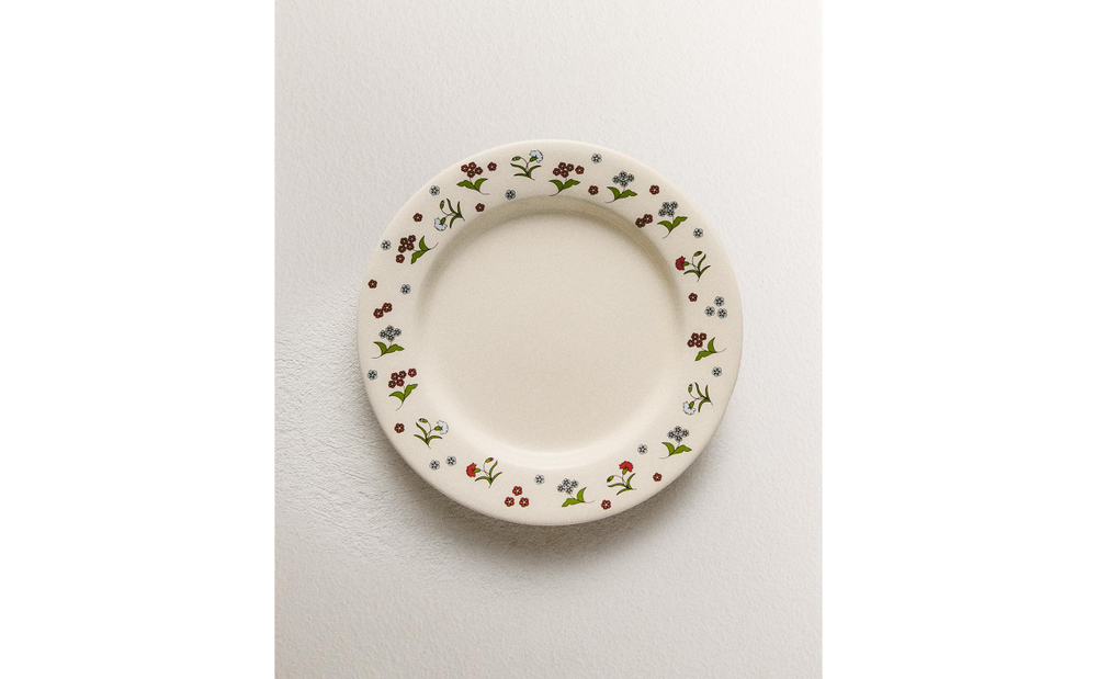 Zara Home тарелка из каменной керамики, цвет разноцветный, 19.8 см