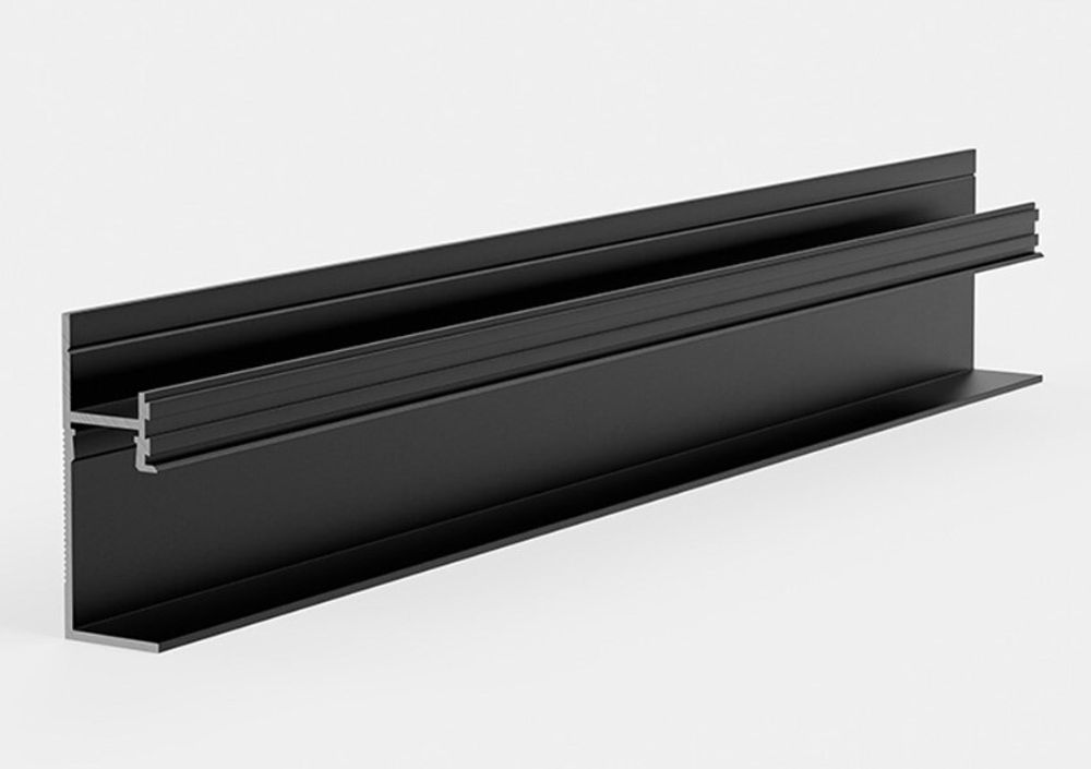 Теневой плинтус скрытого монтажа Pro Design 7210 черный, 2700x17,5x48,5 мм