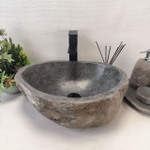 Раковина из речного камня RS-63676 (46*36*16) 0122