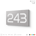 Номер на дверь 243, табличка на дверь для офиса, квартиры, кабинета, аудитории, склада, голубой 120х70 мм, Айдентика Технолоджи