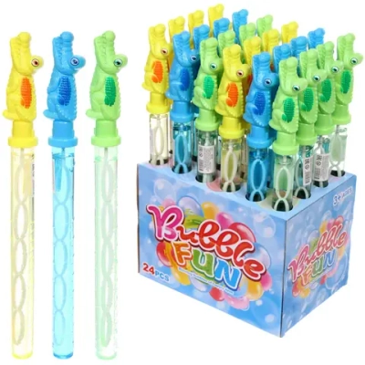 Мыльные пузыри «Крокодильчик», 37 см, 150 мл, цвет микс