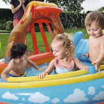 Игровой центр-бассейн 265х265х104 см, 208 л, Вулкан, горка, принадлежности для игр, от 2 лет, Bestway, 53069