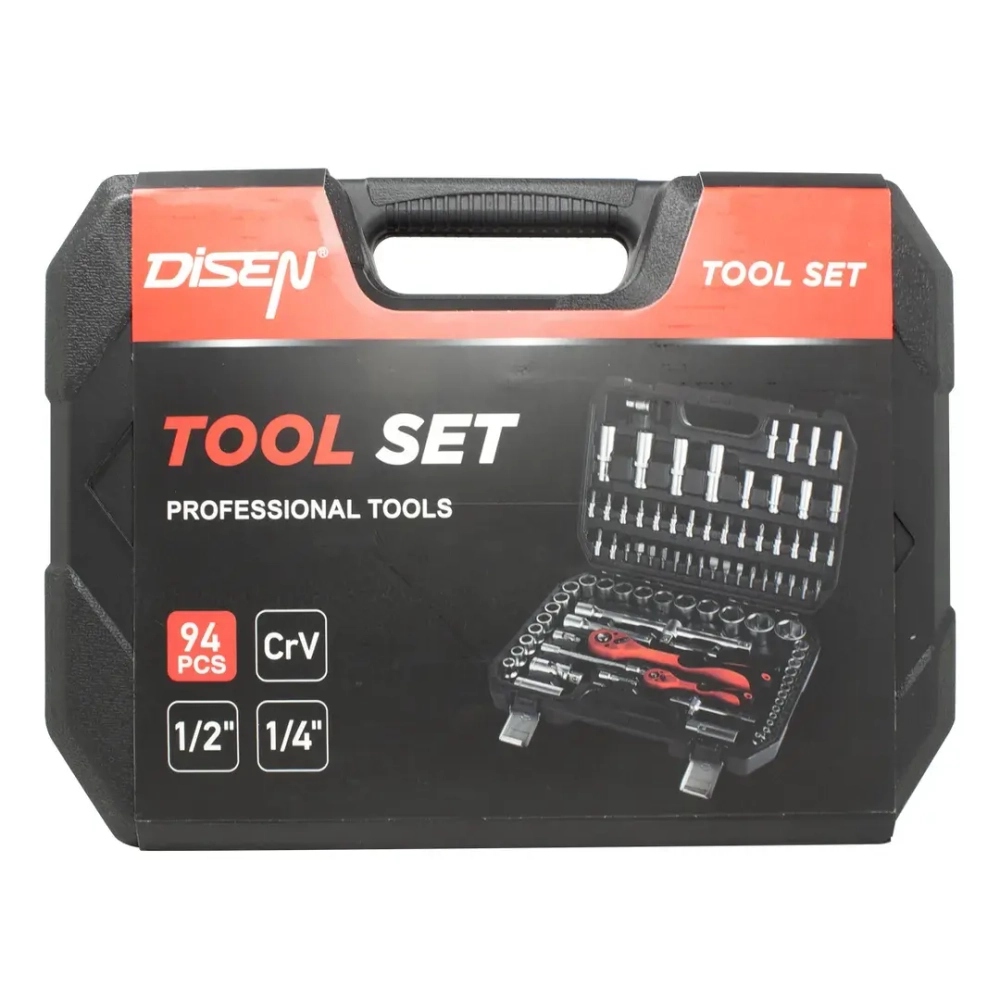 Набор инструментов 94пр.1/4''1/2''(6гр.)(4-32мм) DISEN DS-4941-5