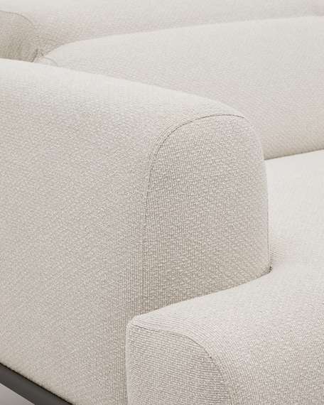 3-местный диван Aurum цвета экрю с откидывающимся подголовником