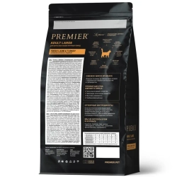 Premier cat adult large lamb&turkey сухой корм для взрослых кошек крупных пород со свежим мясом ягненка и индейкой - 400 г