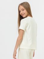 Джемпер для девочки с коротким рукавом AT1083 молочный