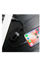 Usb Кабель-зарядка Lightning Baseus Cafule 1м (CALKLF-BG1) чёрно-серебристый