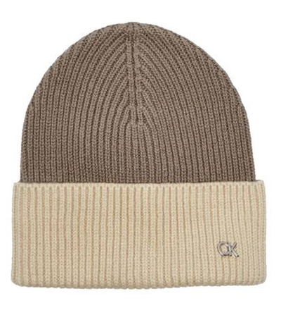Хлопковая шапка Calvin Klein - бежевый(K60K612598)