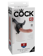 Страпон King Cock Strap on Harness with 8" Cock - Flesh Pipedream 562321PD