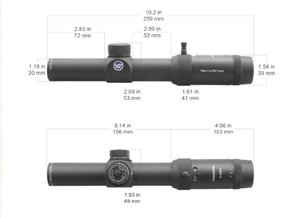 Оптический прицел VectorOptics Forester Jr. 1-4x24 SFP(Q)