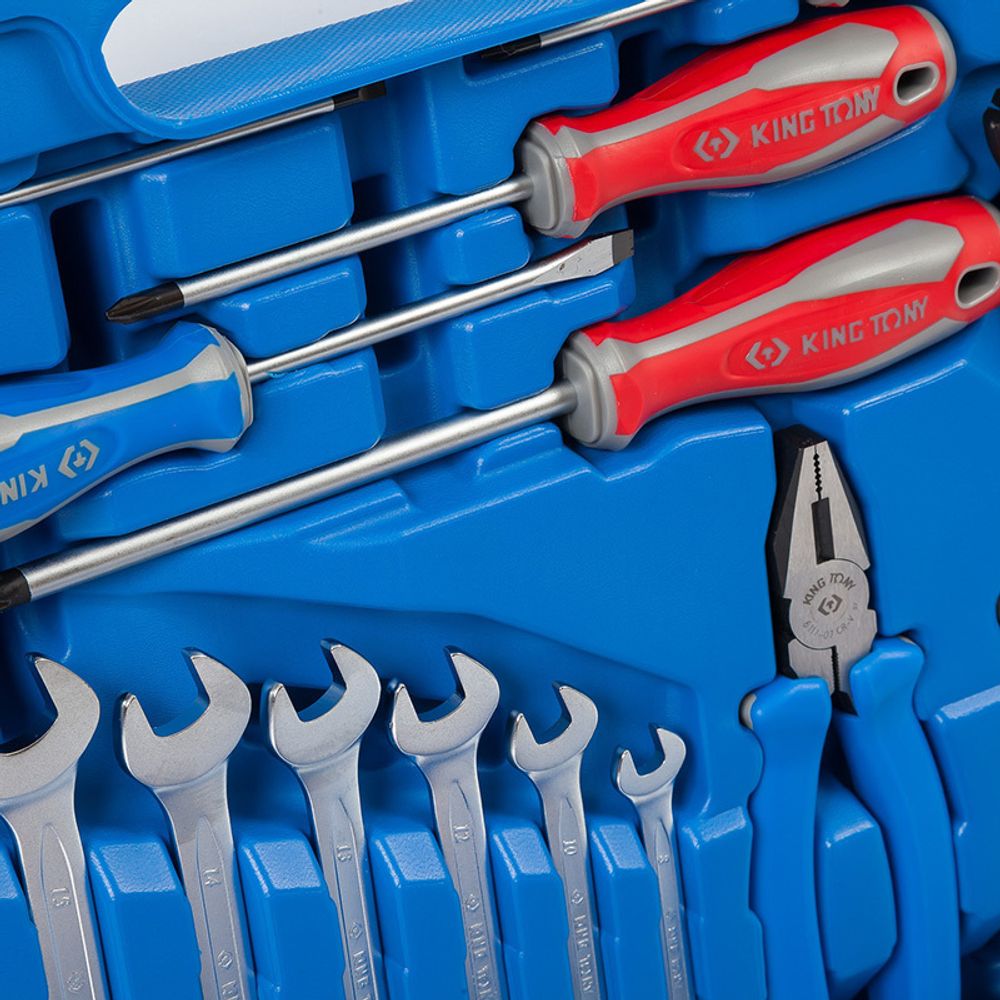 KING TONY (7577MR) Набор инструментов универсальный, 77 предметов