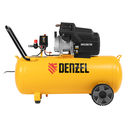 Компрессор воздушный DKV2200/100,Х-PRO 2.2 кВт, 400 л/мин, 100л// Denzel