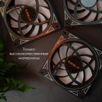 Комплект из 3 вентиляторов TESLA RGB120-GD3, 120мм, 1200rpm, 3-pin+Molex, черный-белый/RGB, 38CFM, 21дБ, антивибропрокладки (TSL-120-GD3)