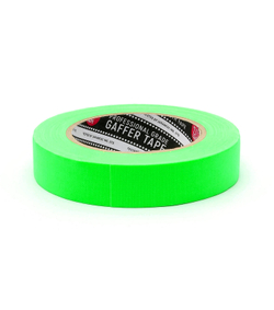 Профессиональный тейп 120mesh @trueGAFF 25мм/25м - Ярко Зеленый (Светится в ультрафиолете) на тканевой основе для киносъемок и сцен тип Gaffer Pro tape